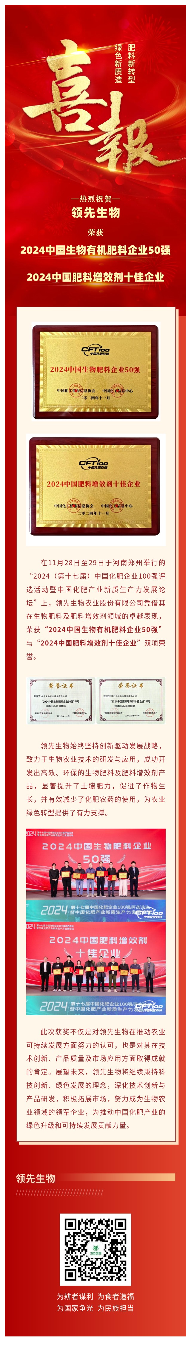 喜报 | 必赢线路检测中心蝉联中国化肥百强评选双项殊荣